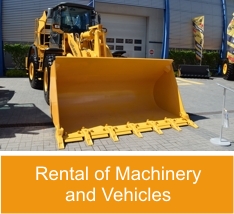 Rental of machinery and vehicles 
